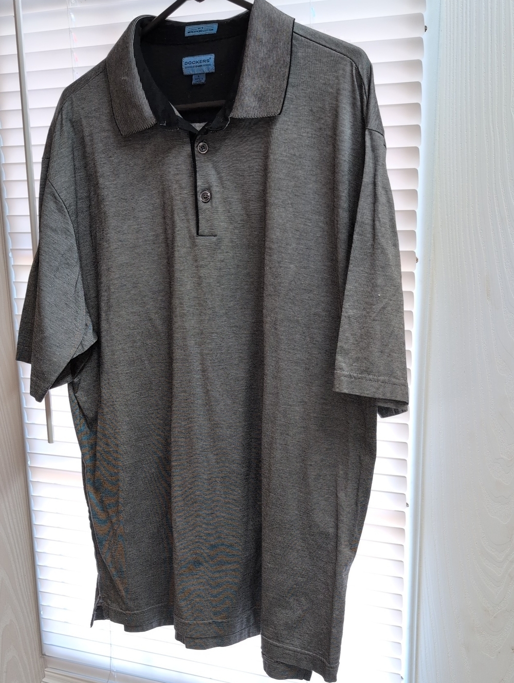 Dockers (Large) Men's Polo Shirt - Charcoal Gray